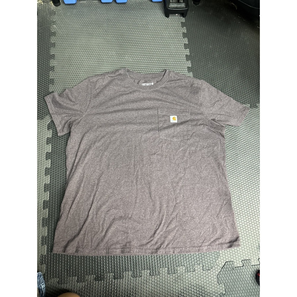 Carhartt Women's 1X (16W-18W) Loose Fit Short Sleeve Pocket T-Shirt Heather Gray
